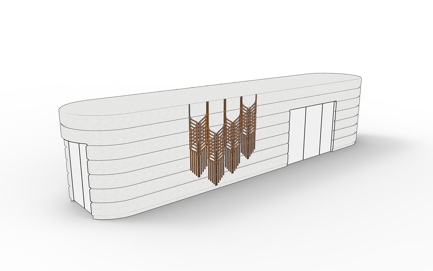 Yemi Awosile - Domestic Motif, artwork on front of kiosk