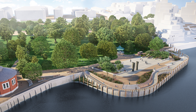 New riverside space designed to reconnect Londoners with the Thames given the green light in Tower Hamlets