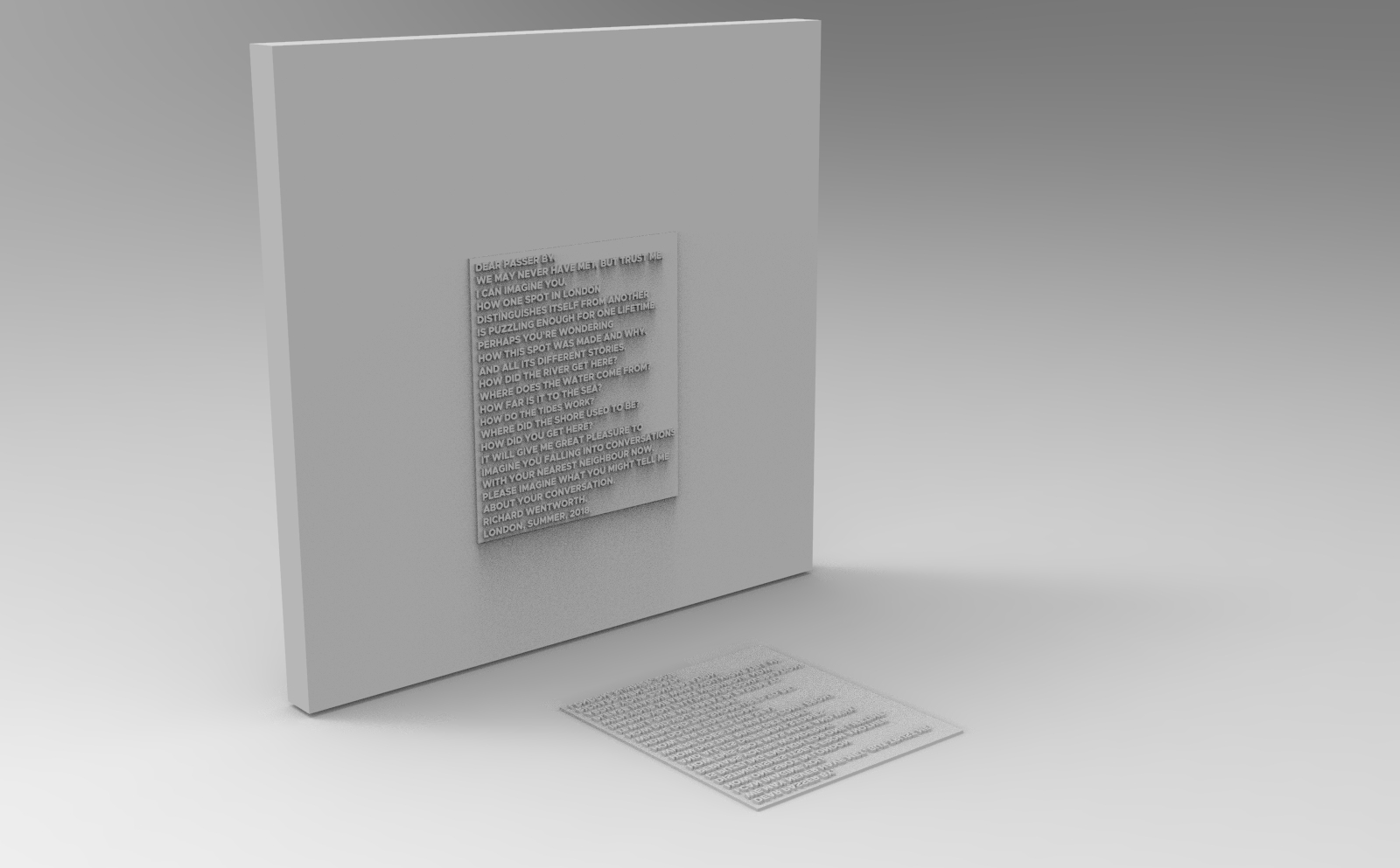 3. the two bronze letter plaques