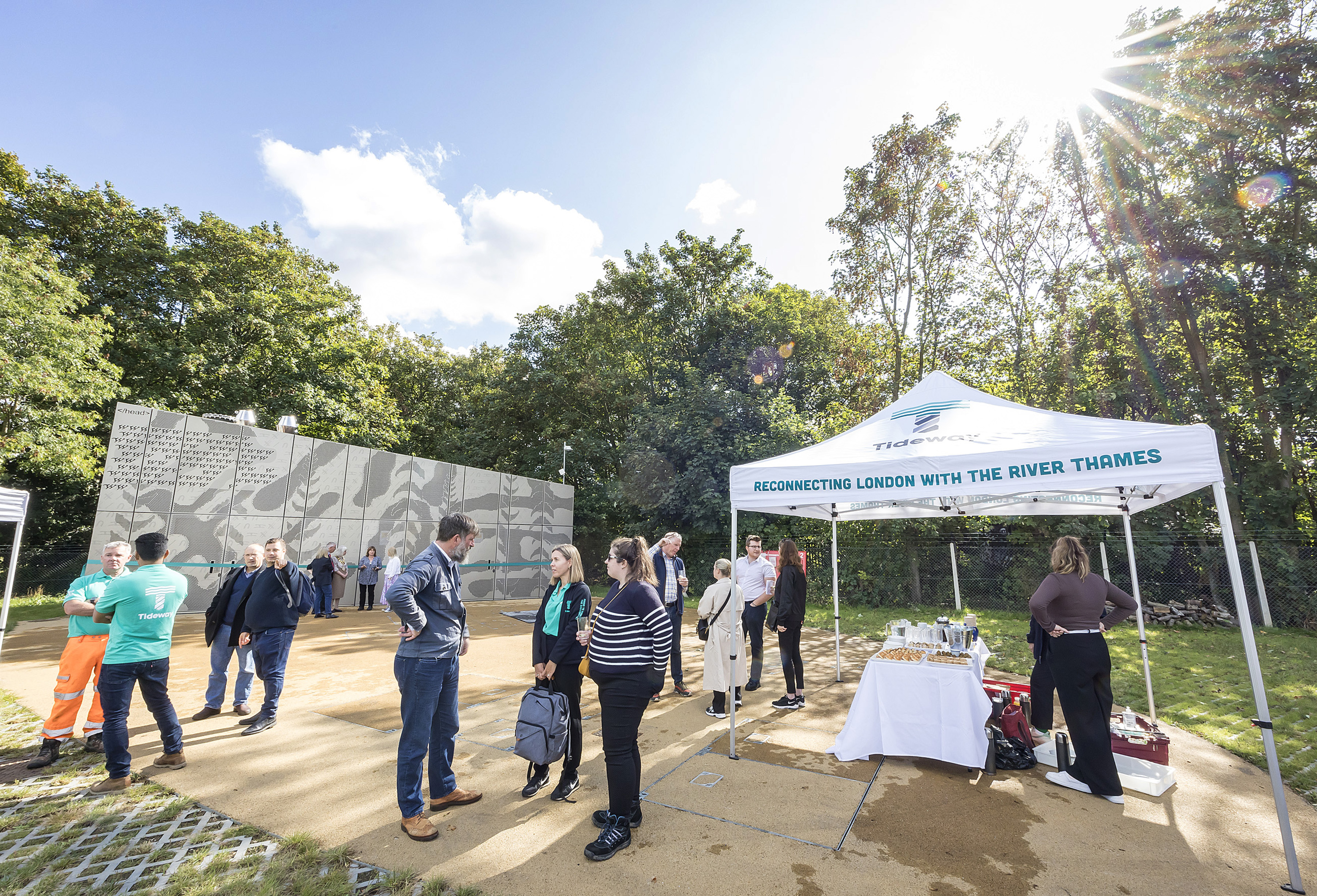 Attendees awaiting formal opening